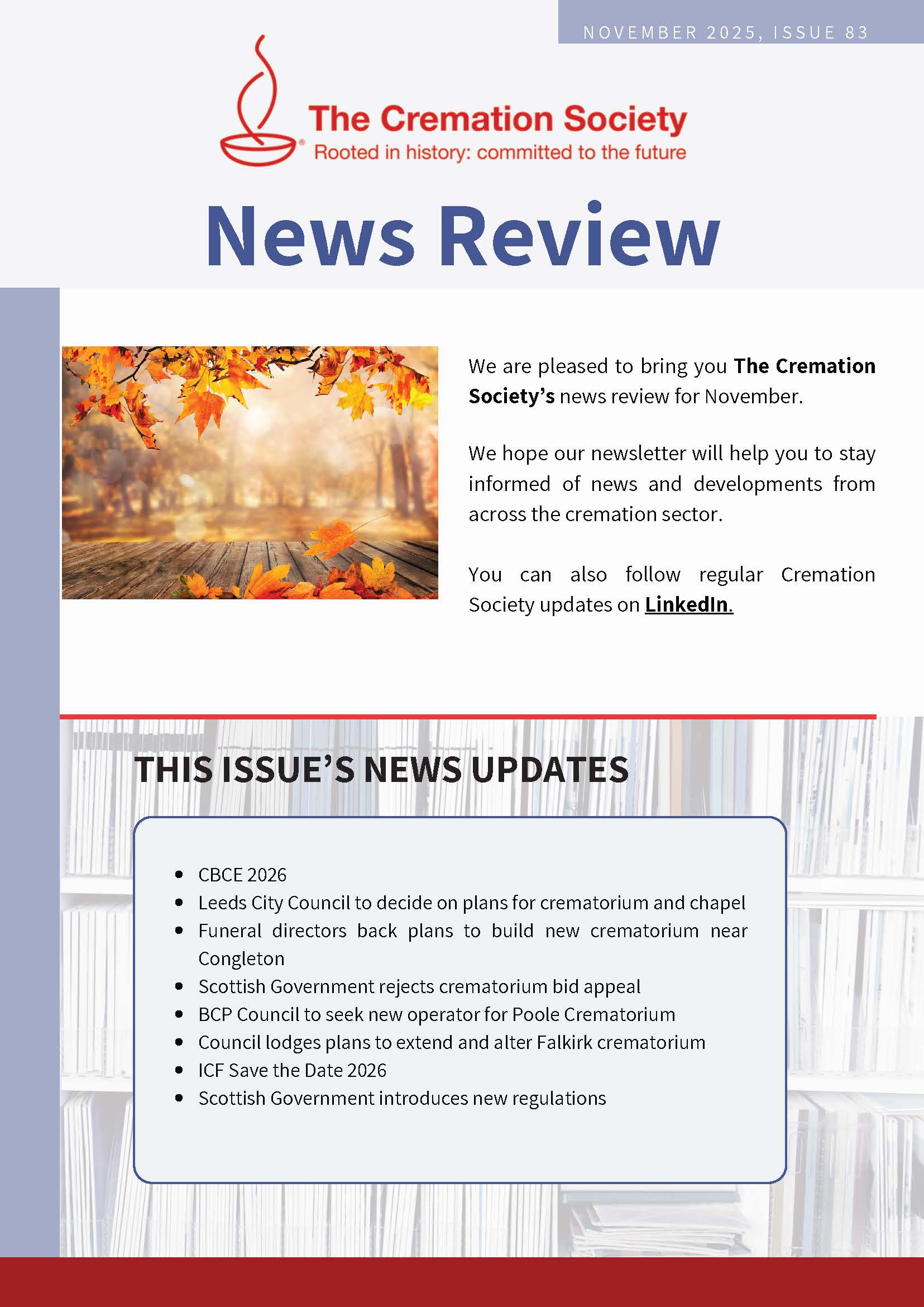 Cremation Society November 2025 Newsletter